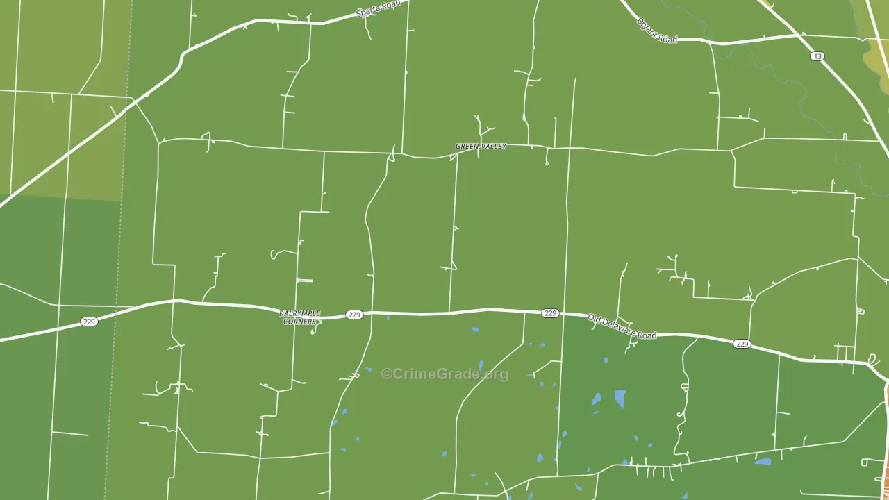 Green Valley, OH Map of Assault Rates