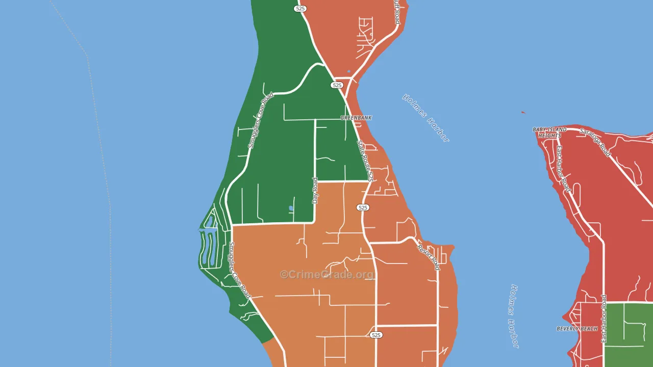 Greenbank, WA Map of Assault Rates