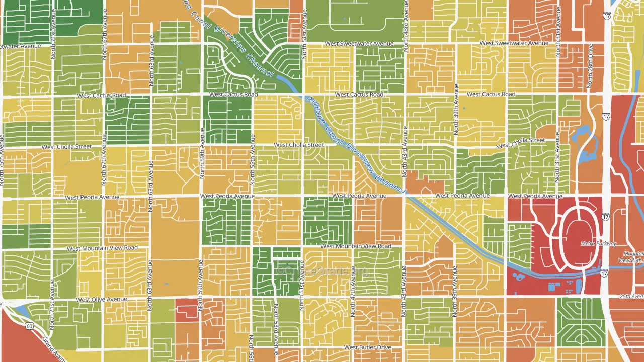 Greenbriar, Glendale, AZ Map of Assault Rates