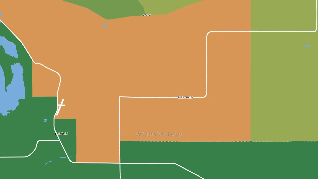 Greenfield, MT Map of Assault Rates