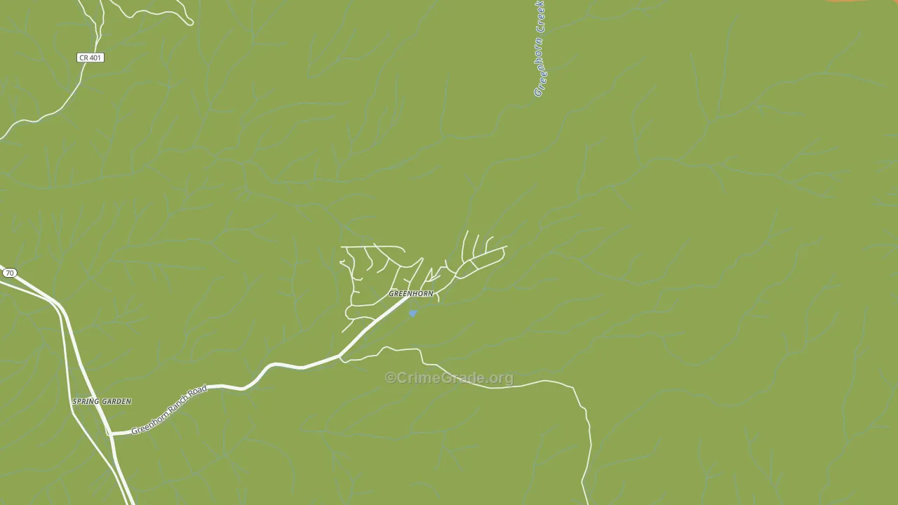 Greenhorn, CA Map of Assault Rates