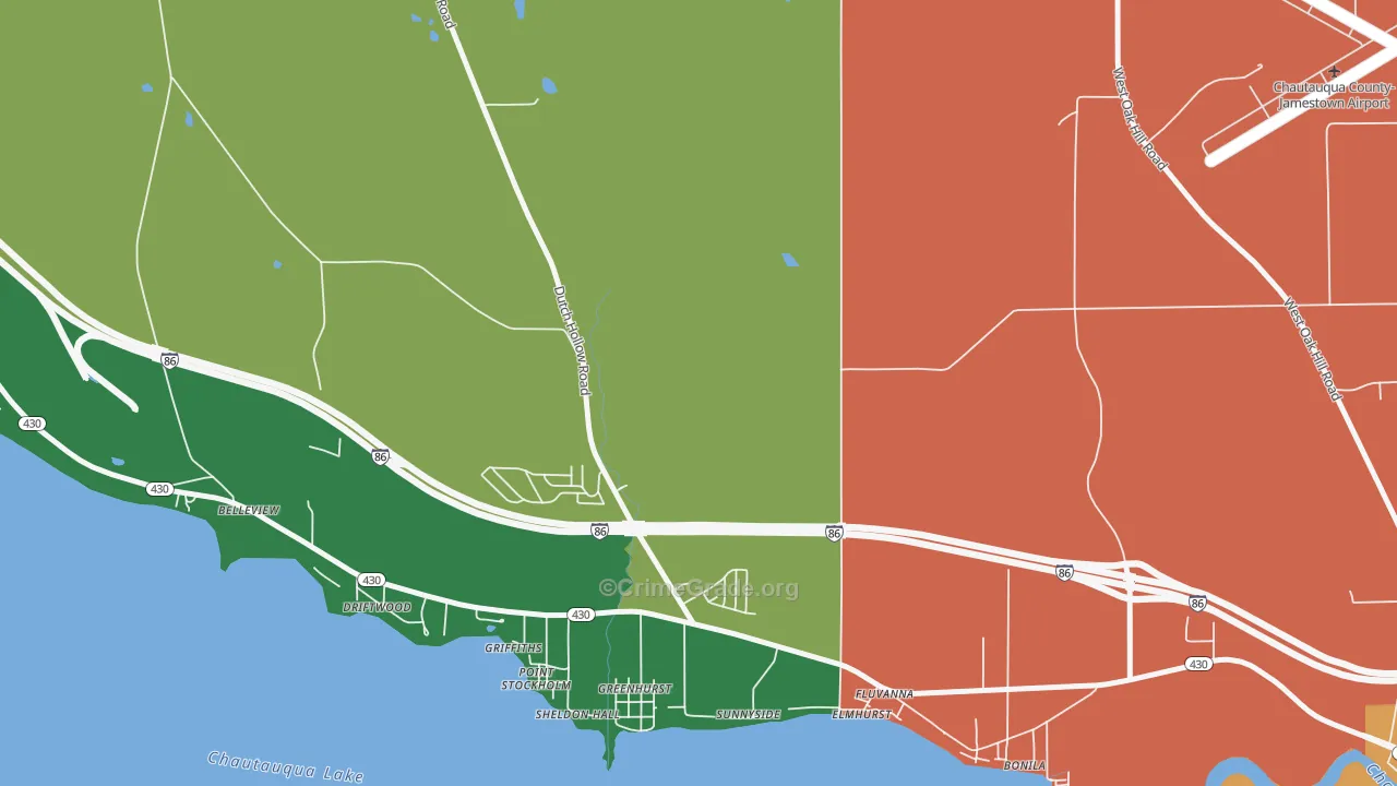 Greenhurst, NY Map of Assault Rates
