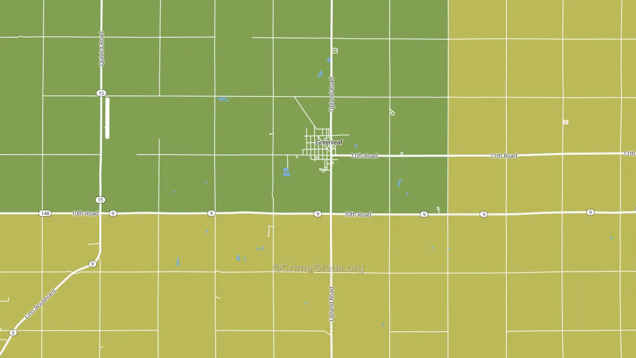 Greenleaf, KS Map of Assault Rates