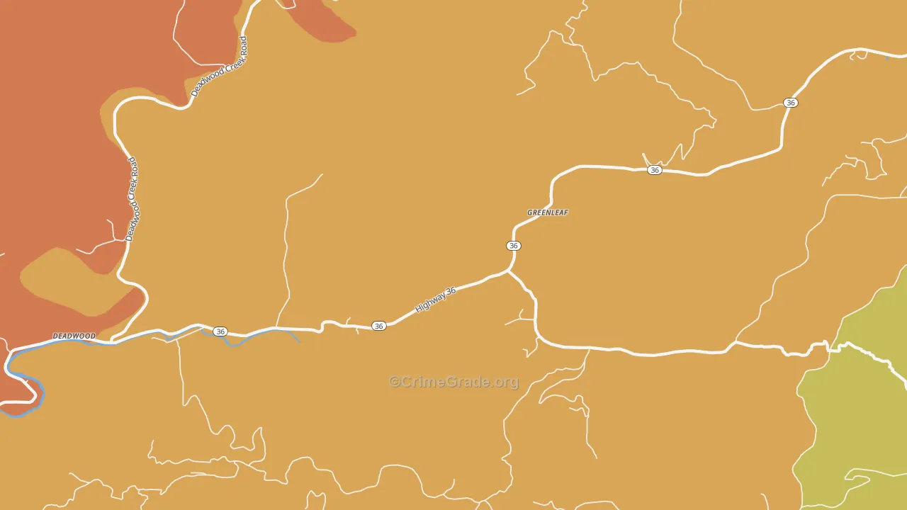 Greenleaf, OR Map of Assault Rates