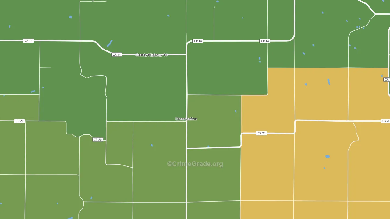 Greenleafton, MN Map of Assault Rates