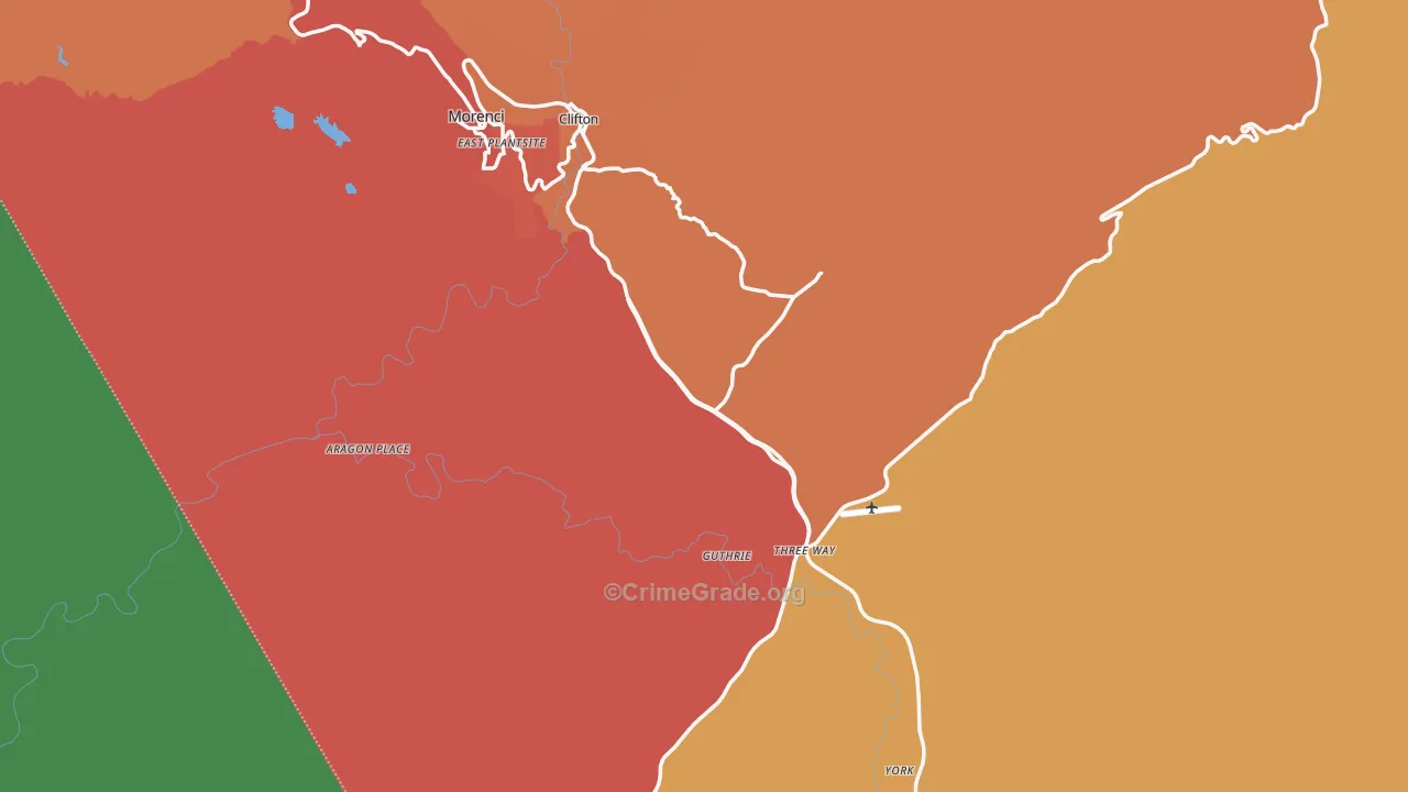 Greenlee County, AZ Map of Assault Rates