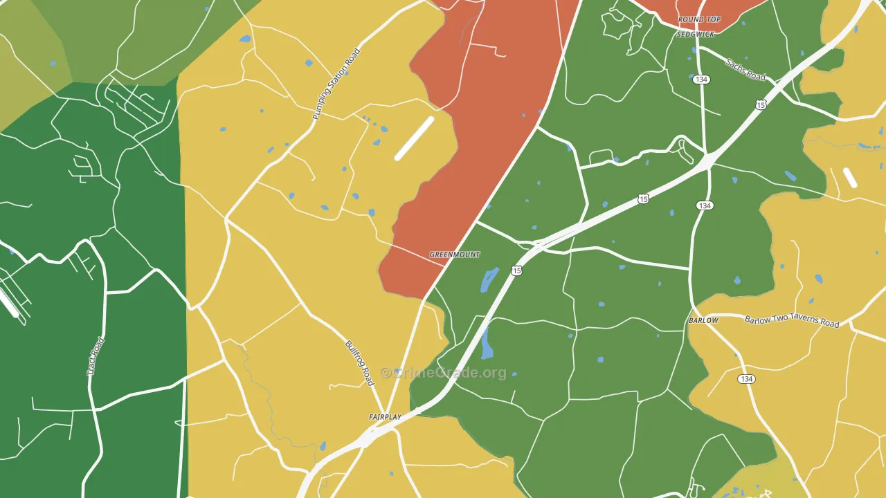 Greenmount, PA Map of Assault Rates