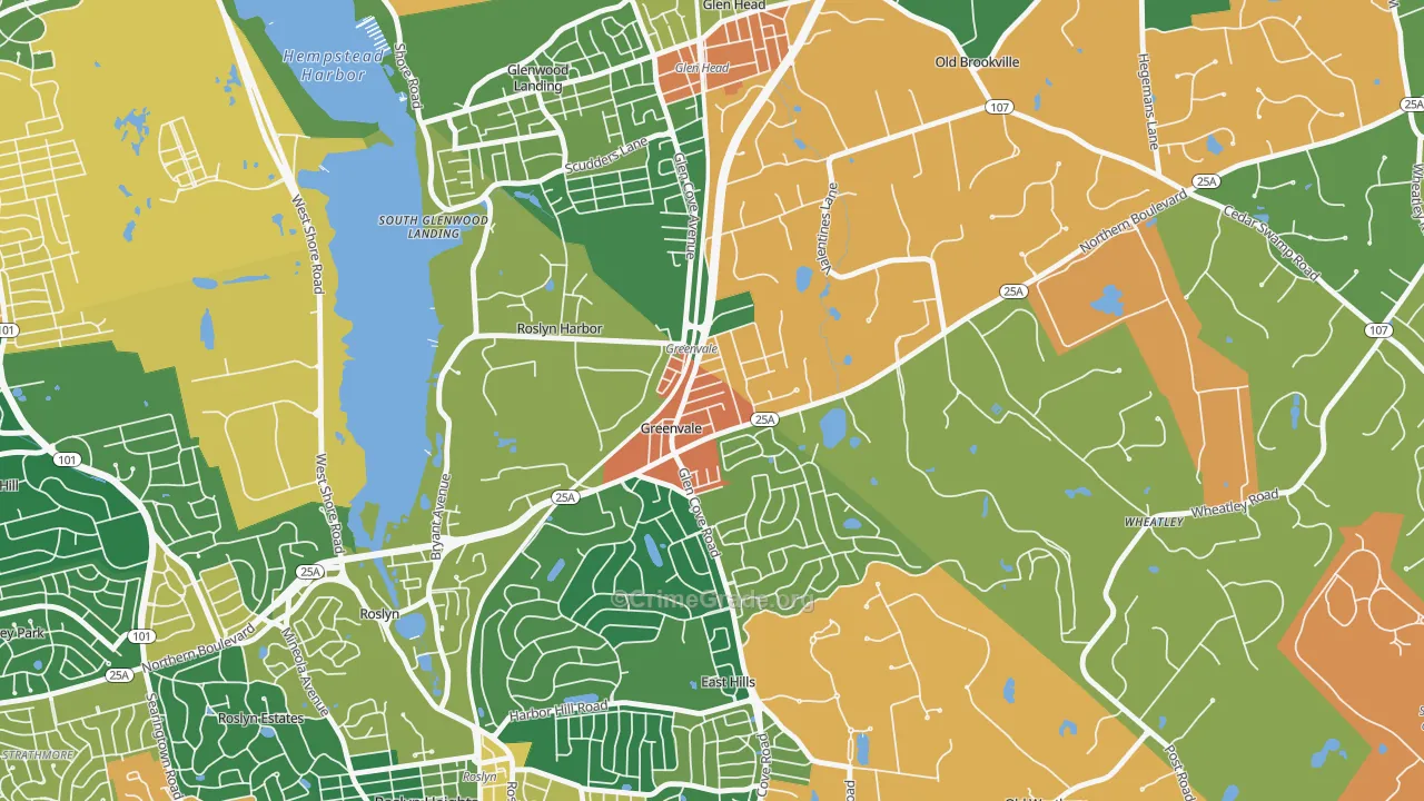 Greenvale, NY Map of Assault Rates