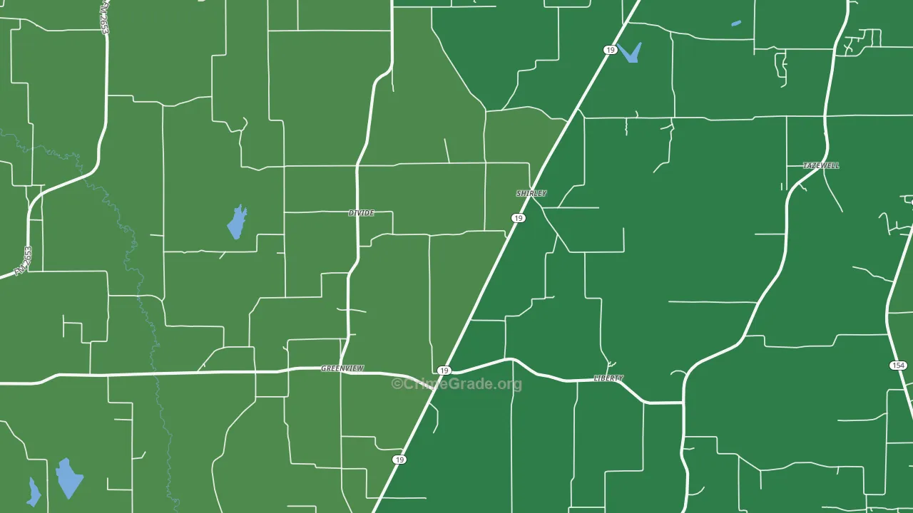 Greenview, TX Map of Assault Rates