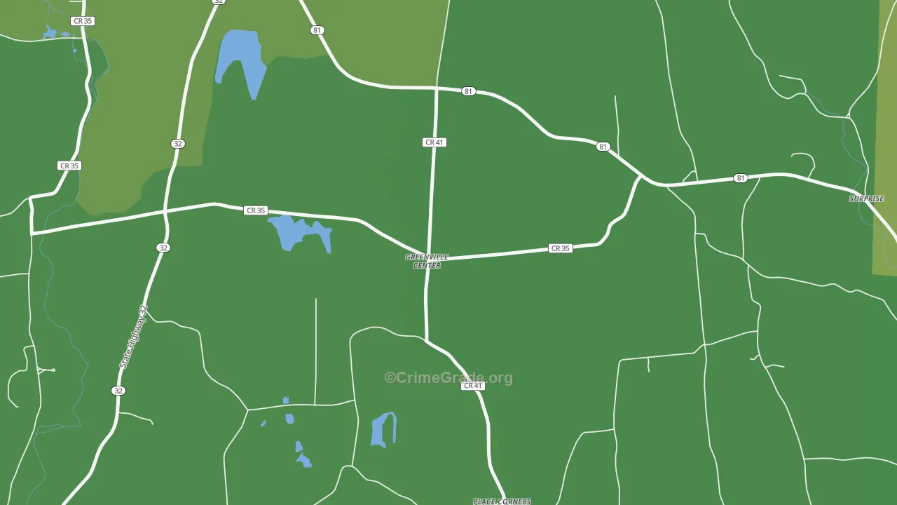 Greenville Center, NY Map of Assault Rates