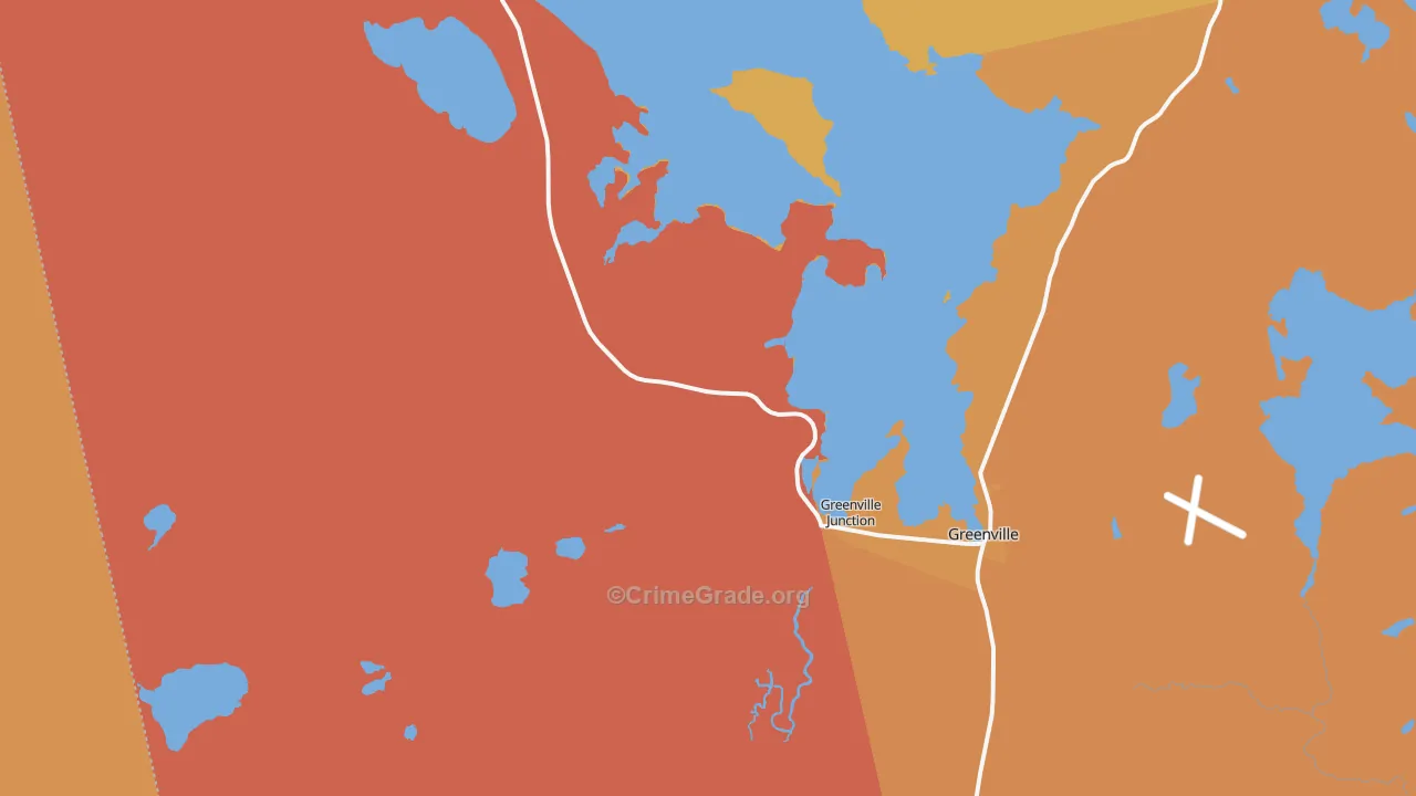 Greenville Junction, ME Map of Assault Rates