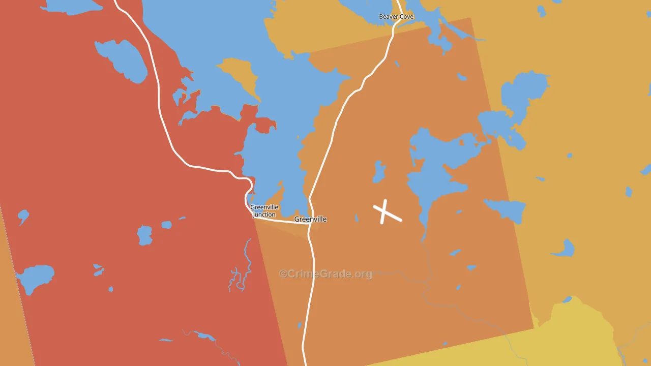 Greenville, ME Map of Assault Rates