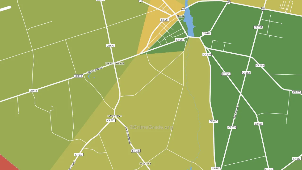 Greenville, NJ Map of Assault Rates