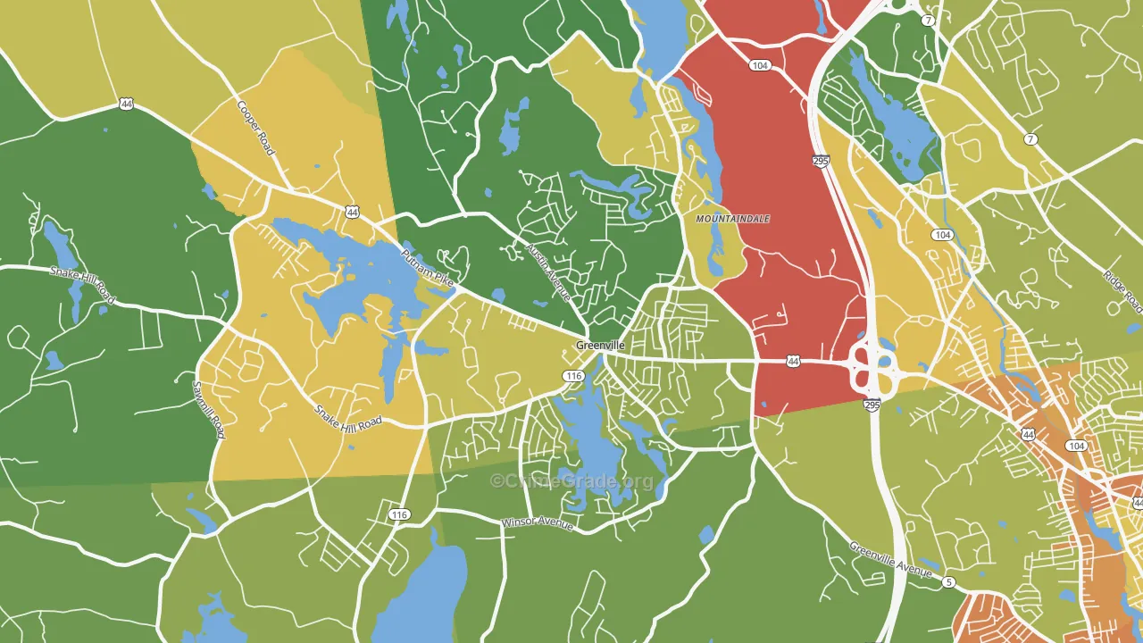 Greenville, RI Map of Assault Rates