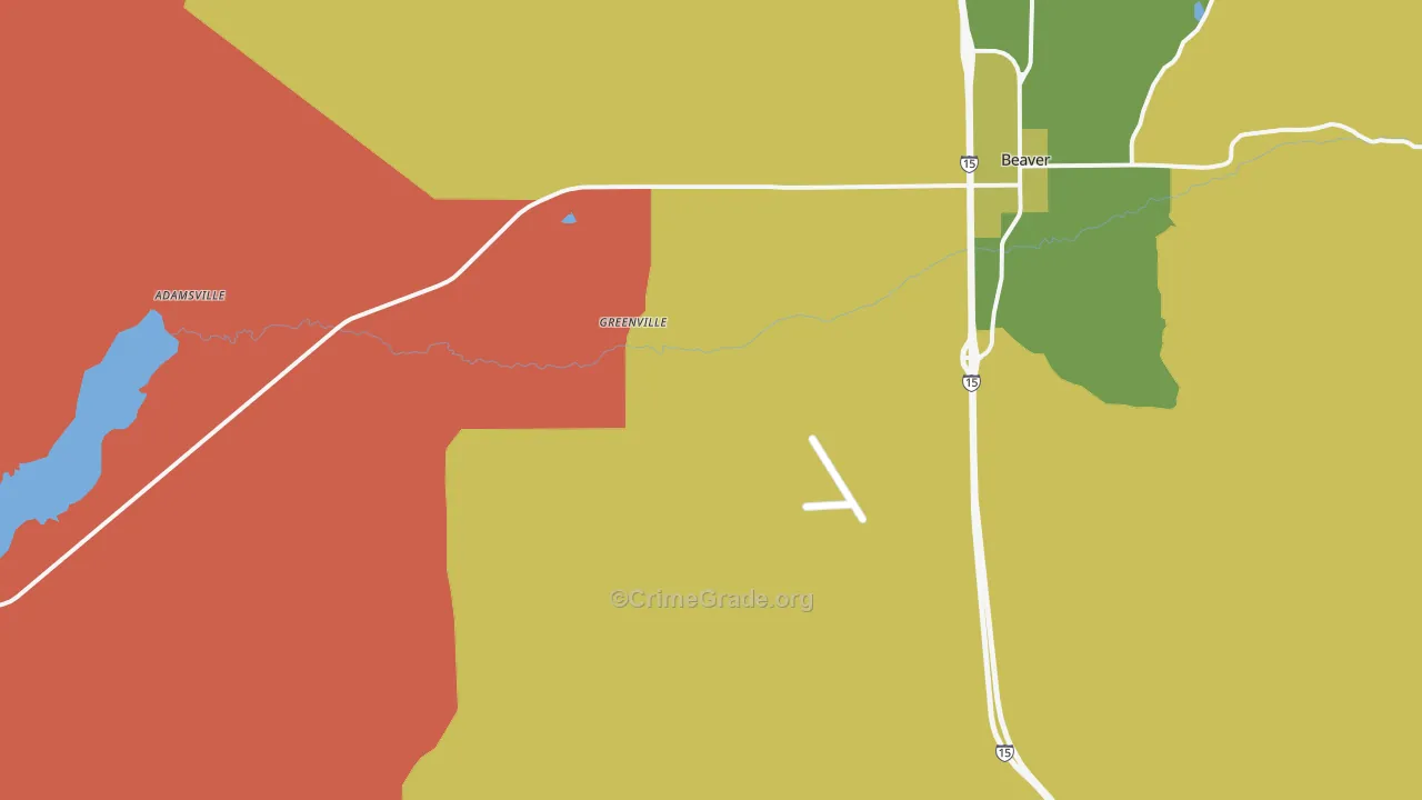 Greenville, UT Map of Assault Rates