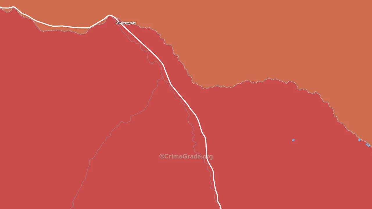 Greenwater, WA Map of Assault Rates