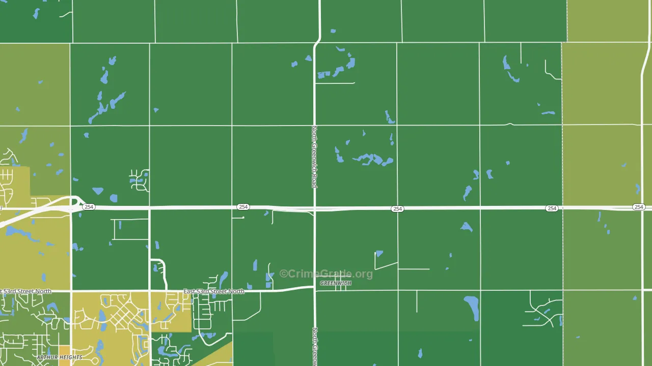 Greenwich, KS Map of Assault Rates