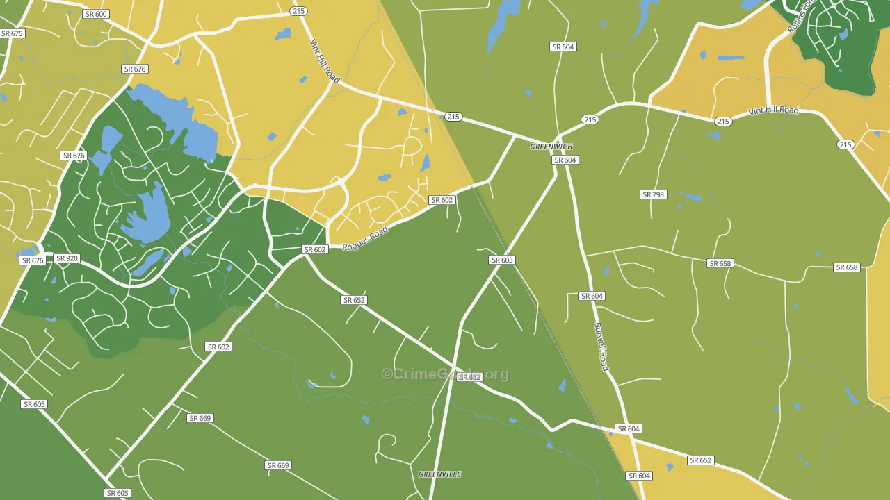 Greenwich, VA Map of Assault Rates