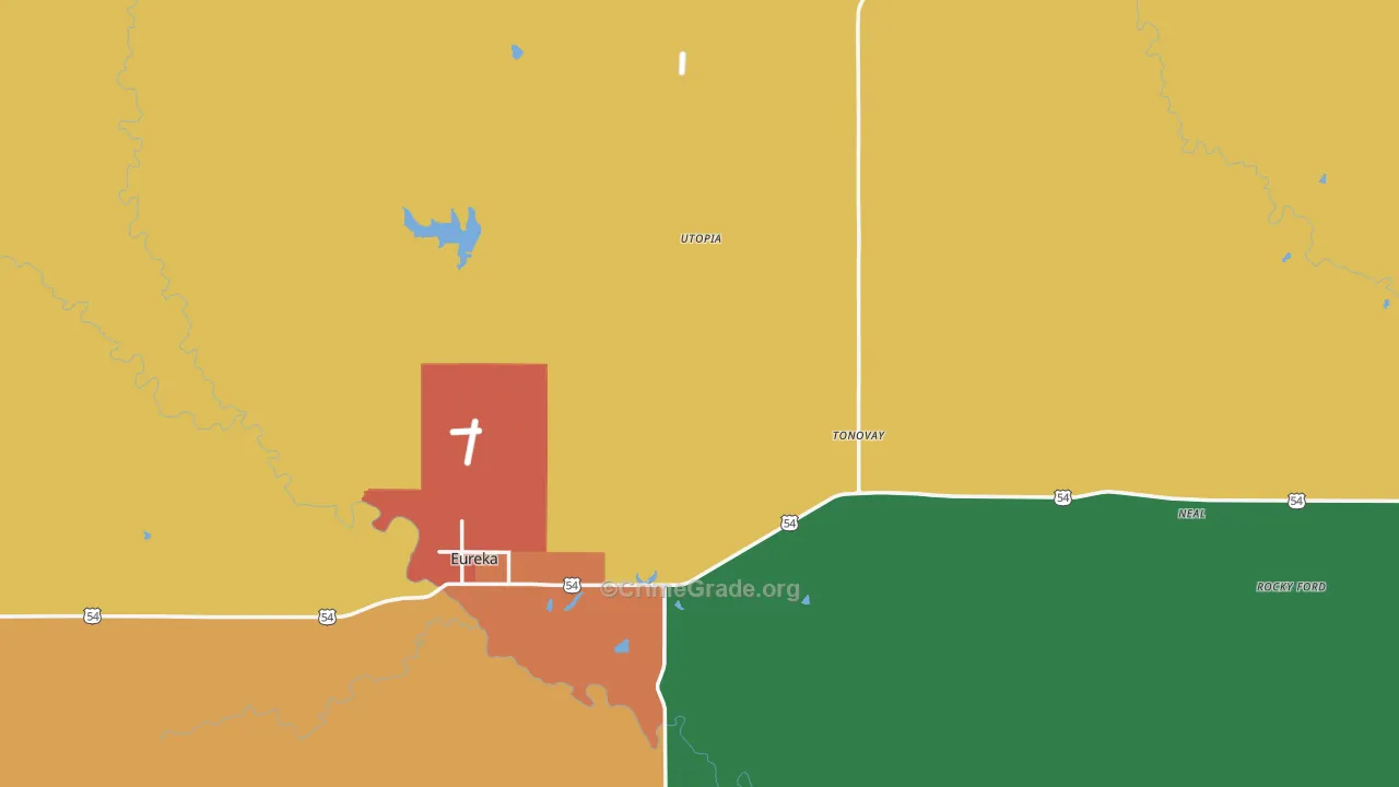 Greenwood County, KS Map of Assault Rates
