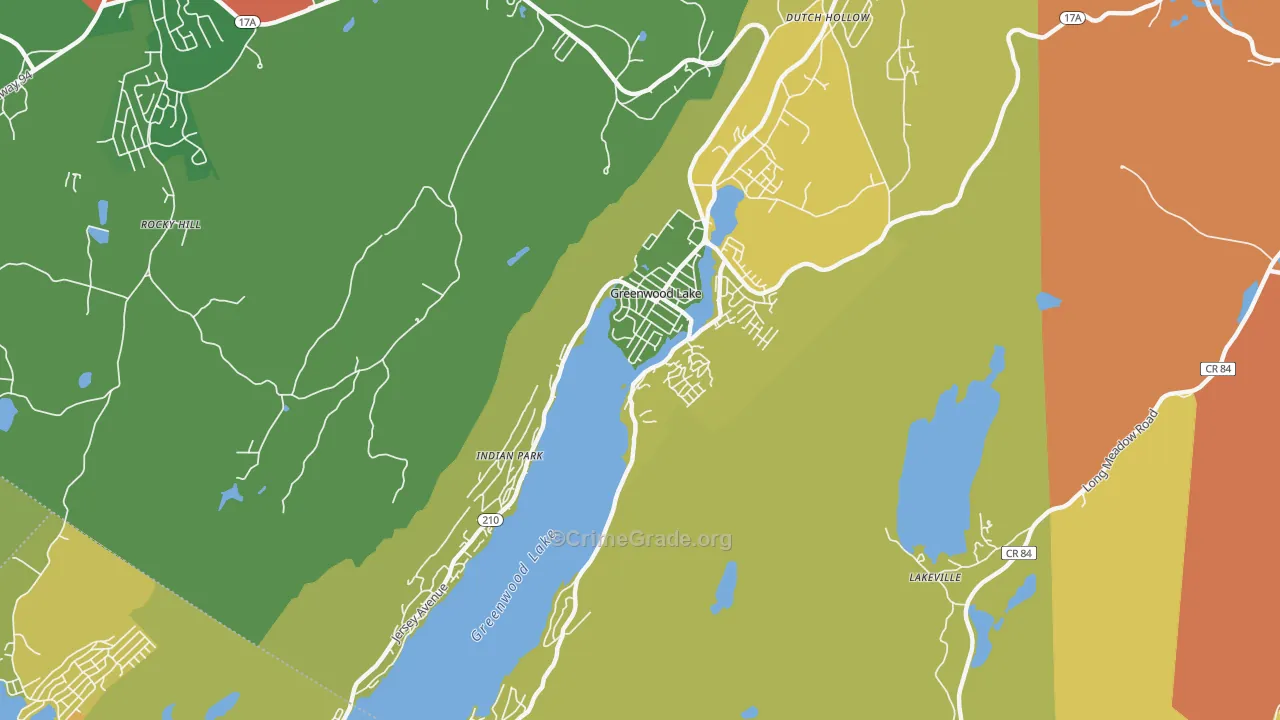 Greenwood Lake, NY Map of Assault Rates