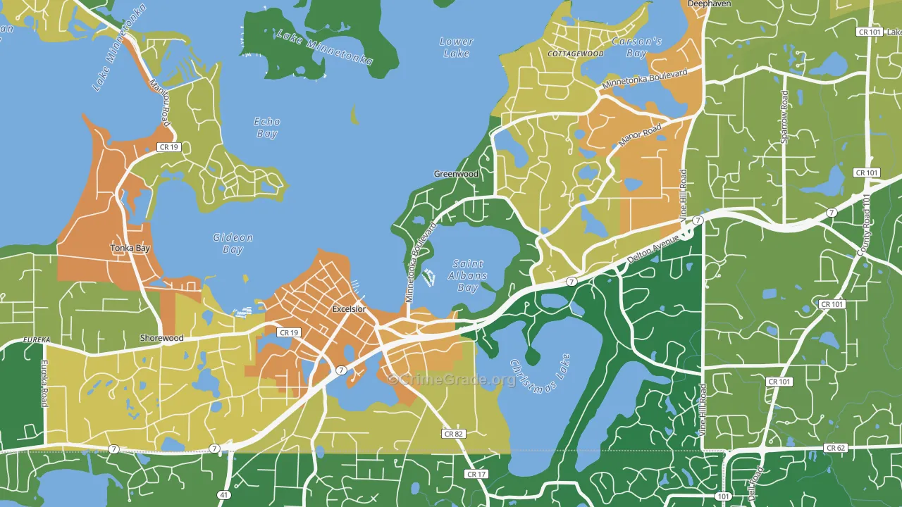 Greenwood, MN Map of Assault Rates