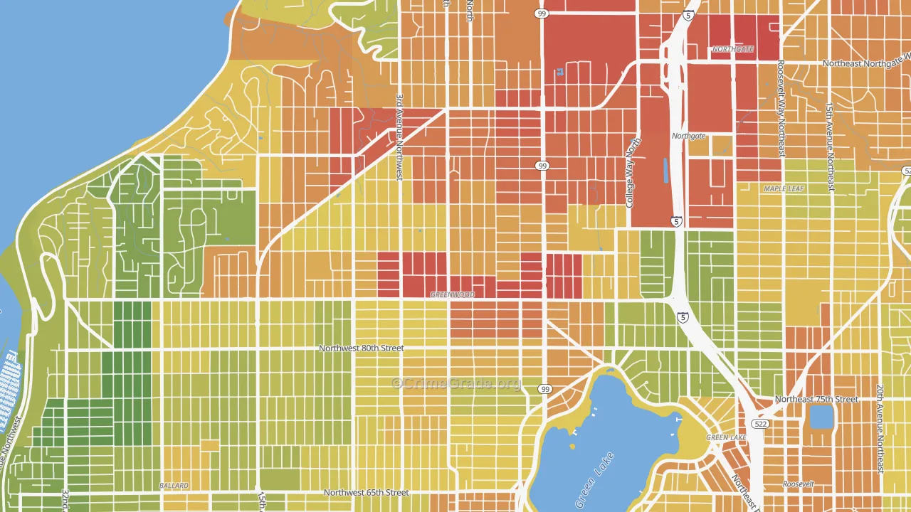 Greenwood, Seattle, WA Map of Assault Rates
