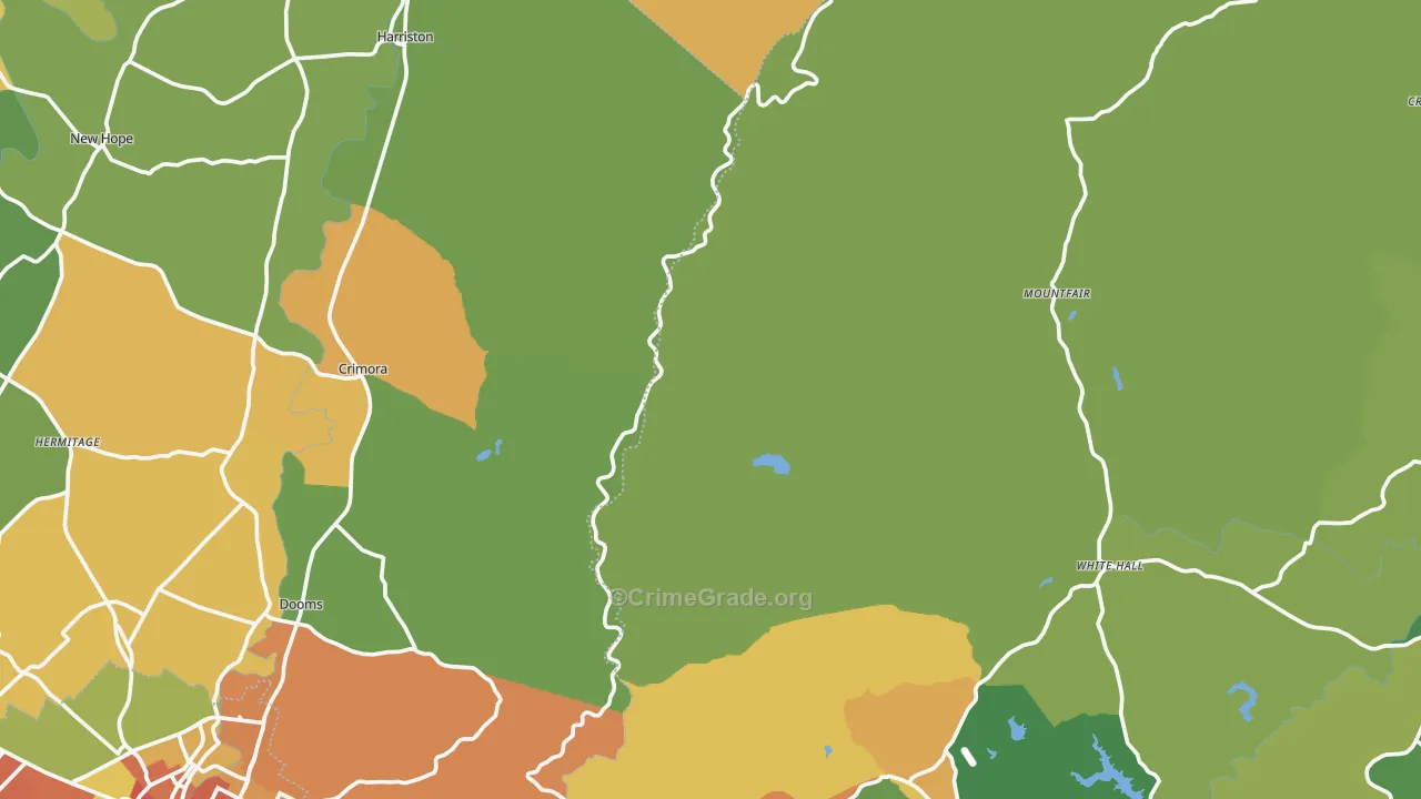 Greenwood, VA Map of Assault Rates