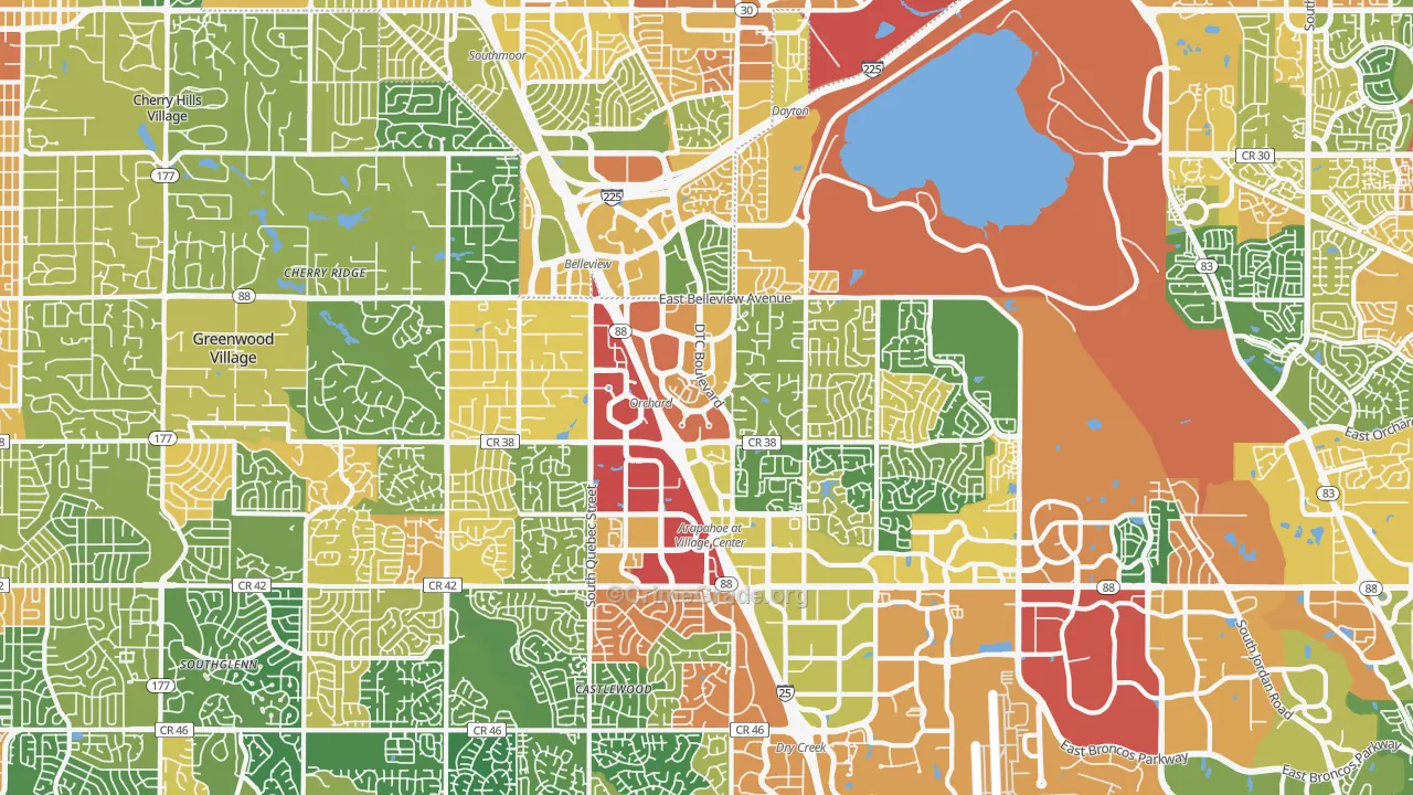 Greenwood Village, CO Map of Assault Rates