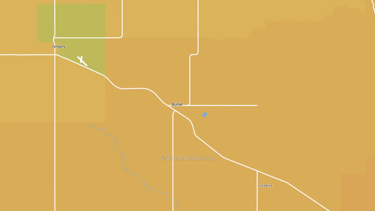 Gregory County, SD Map of Assault Rates