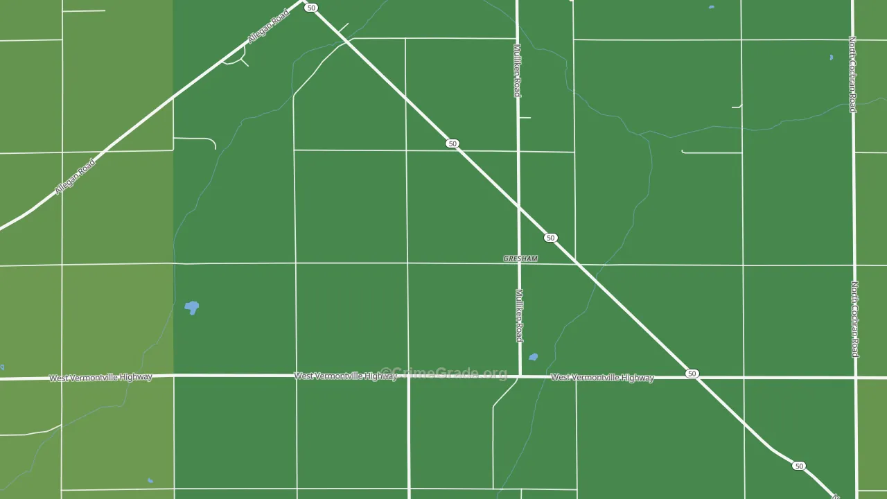 Gresham, MI Map of Assault Rates