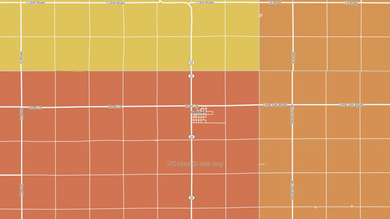 Gresham, NE Map of Assault Rates