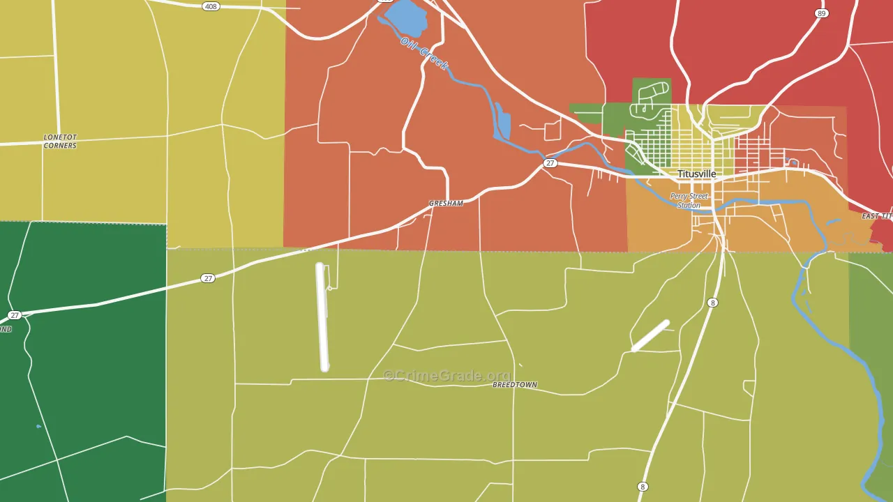 Gresham, PA Map of Assault Rates