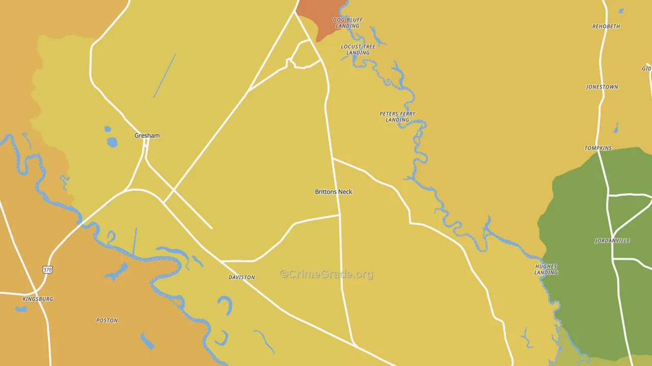 Gresham, SC Map of Assault Rates