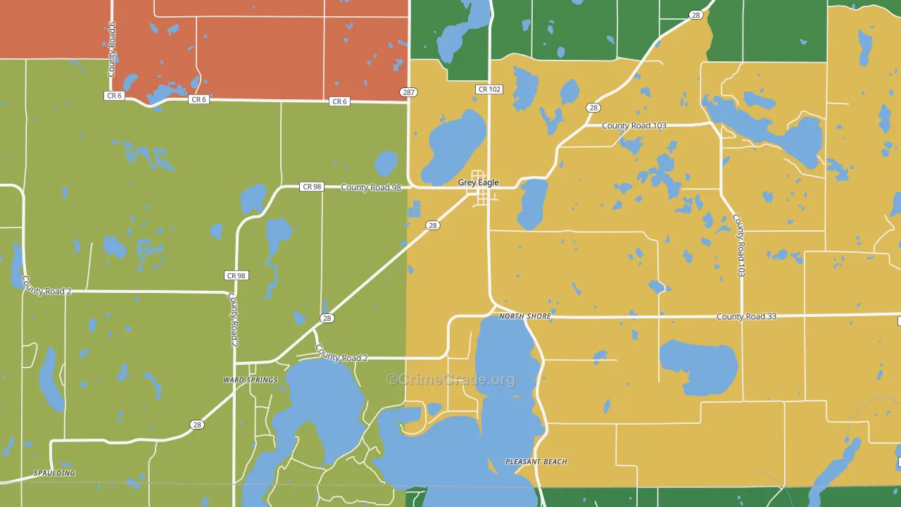 Grey Eagle, MN Map of Assault Rates