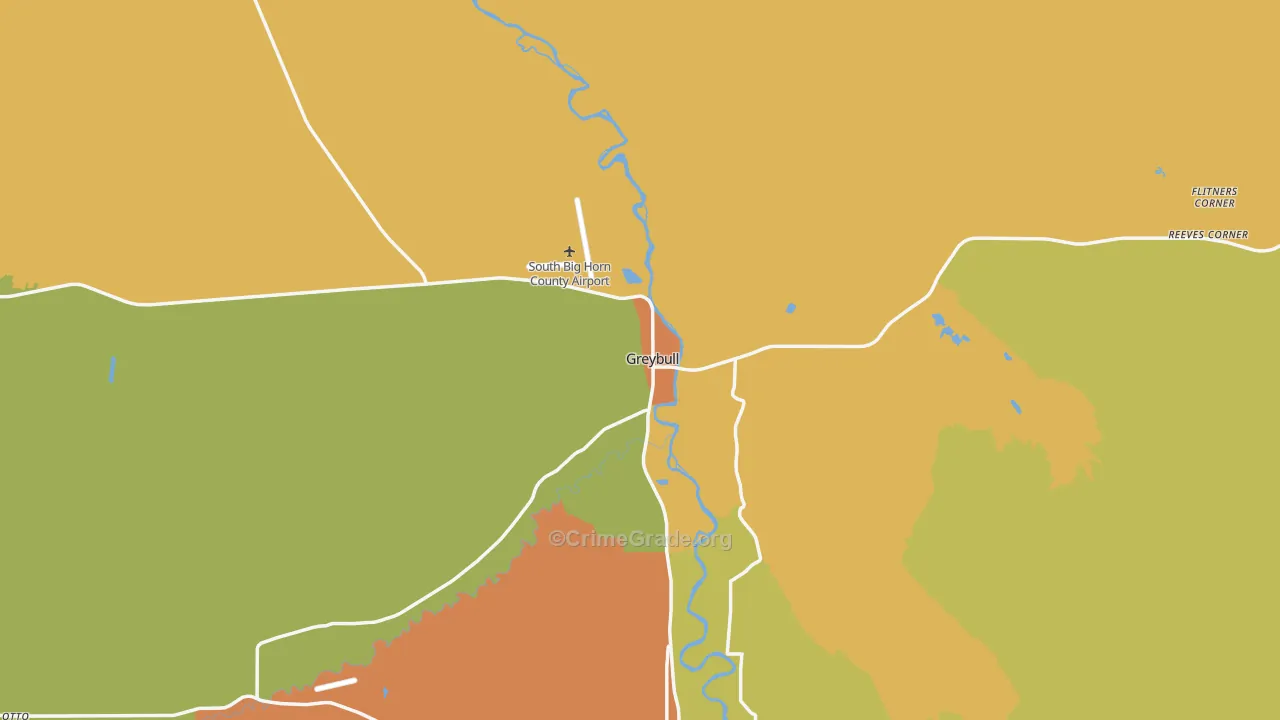 Greybull, WY Map of Assault Rates