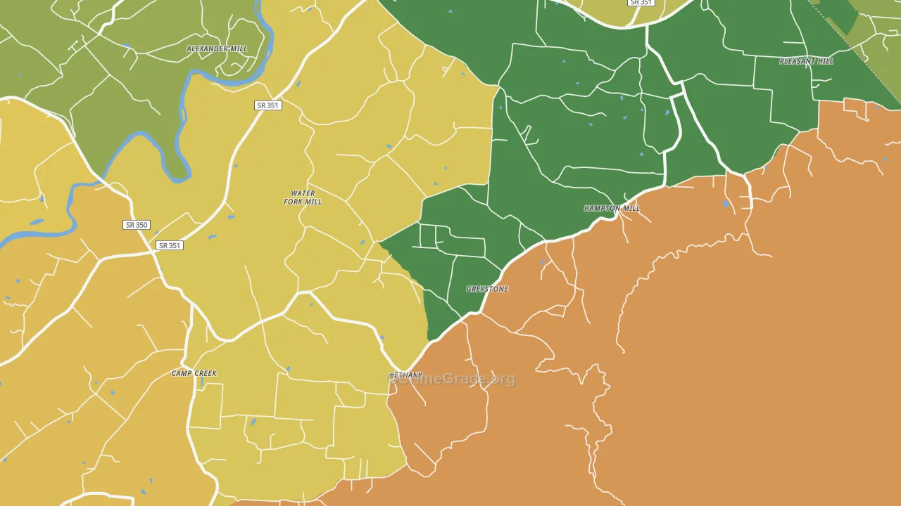Greystone, TN Map of Assault Rates