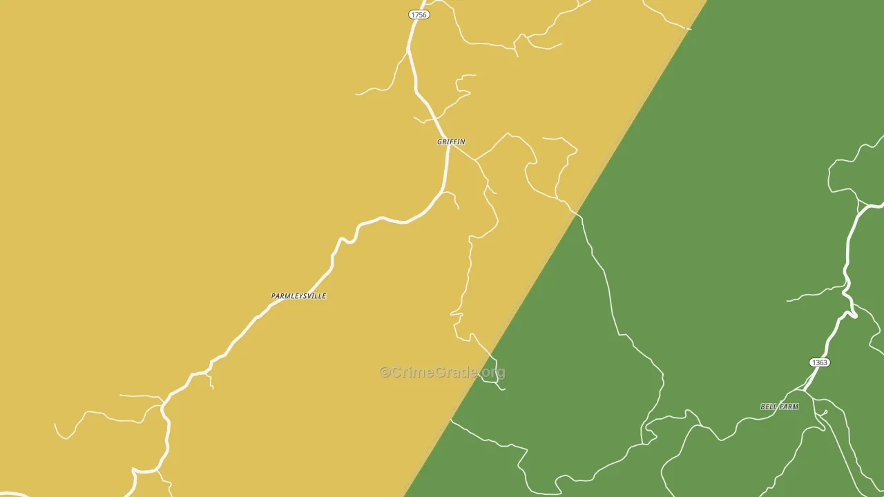 Griffin, KY Map of Assault Rates
