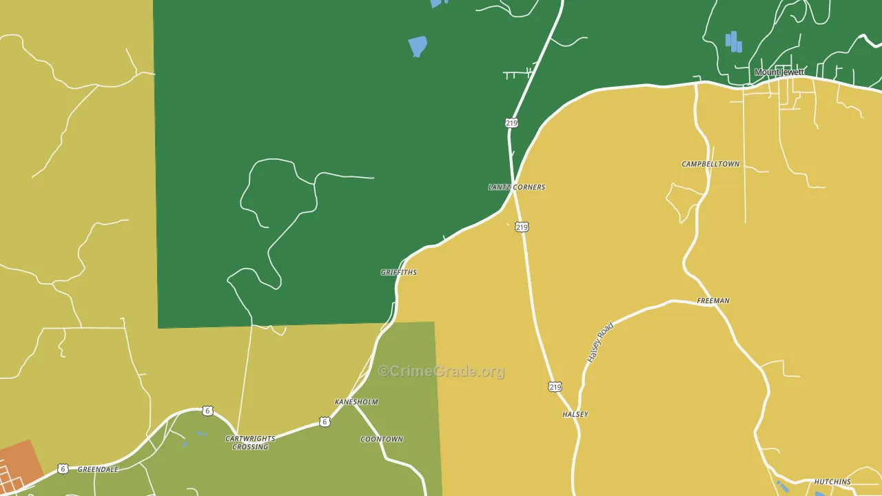 Griffiths, PA Map of Assault Rates