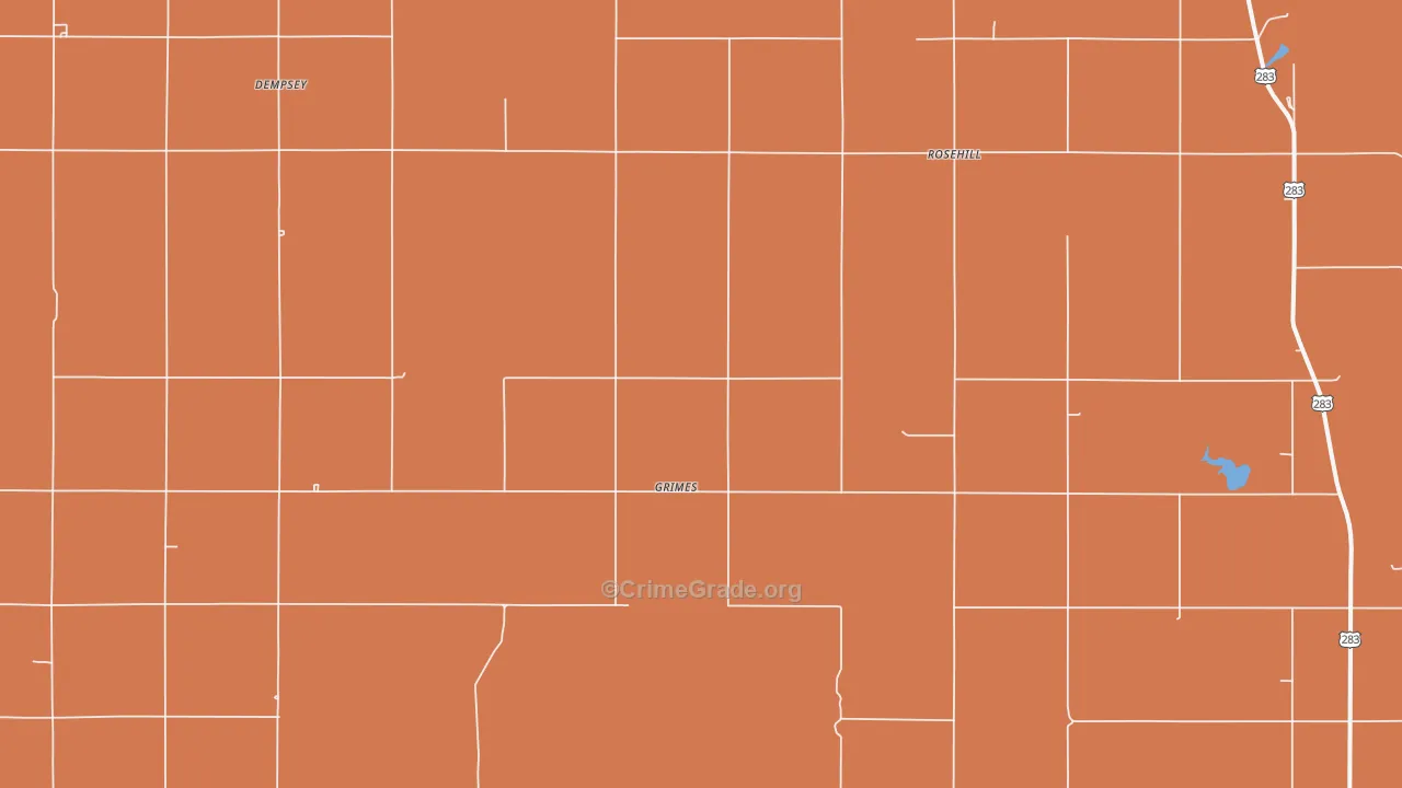 Grimes, OK Map of Assault Rates
