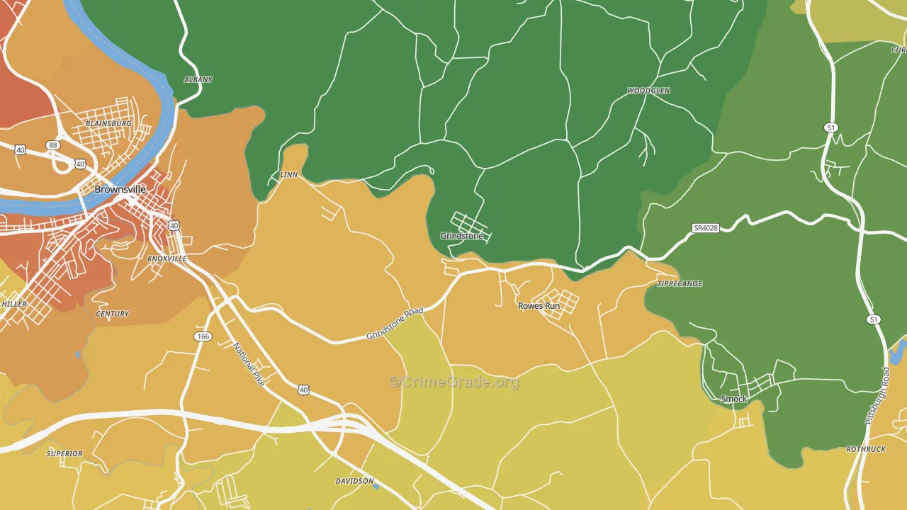 Grindstone, PA Map of Assault Rates