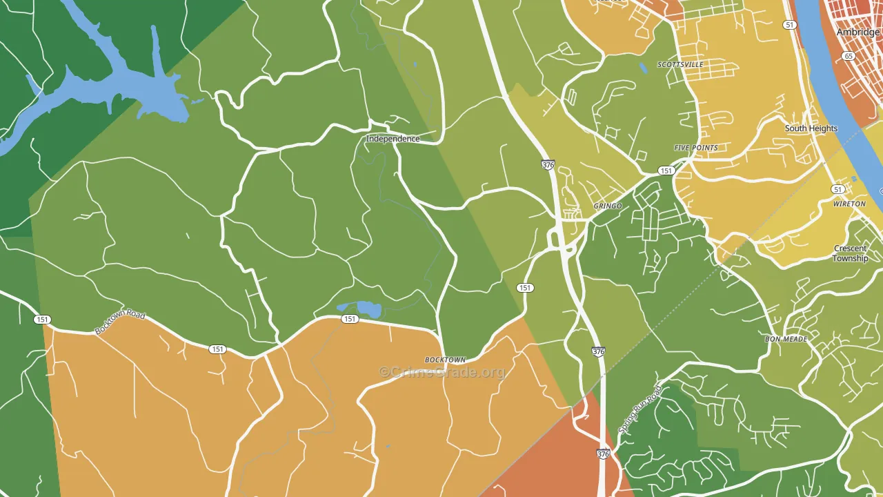 Gringo, PA Map of Assault Rates