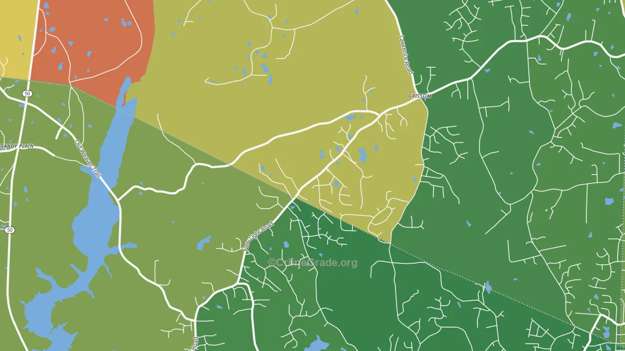 Grissom, NC Map of Assault Rates