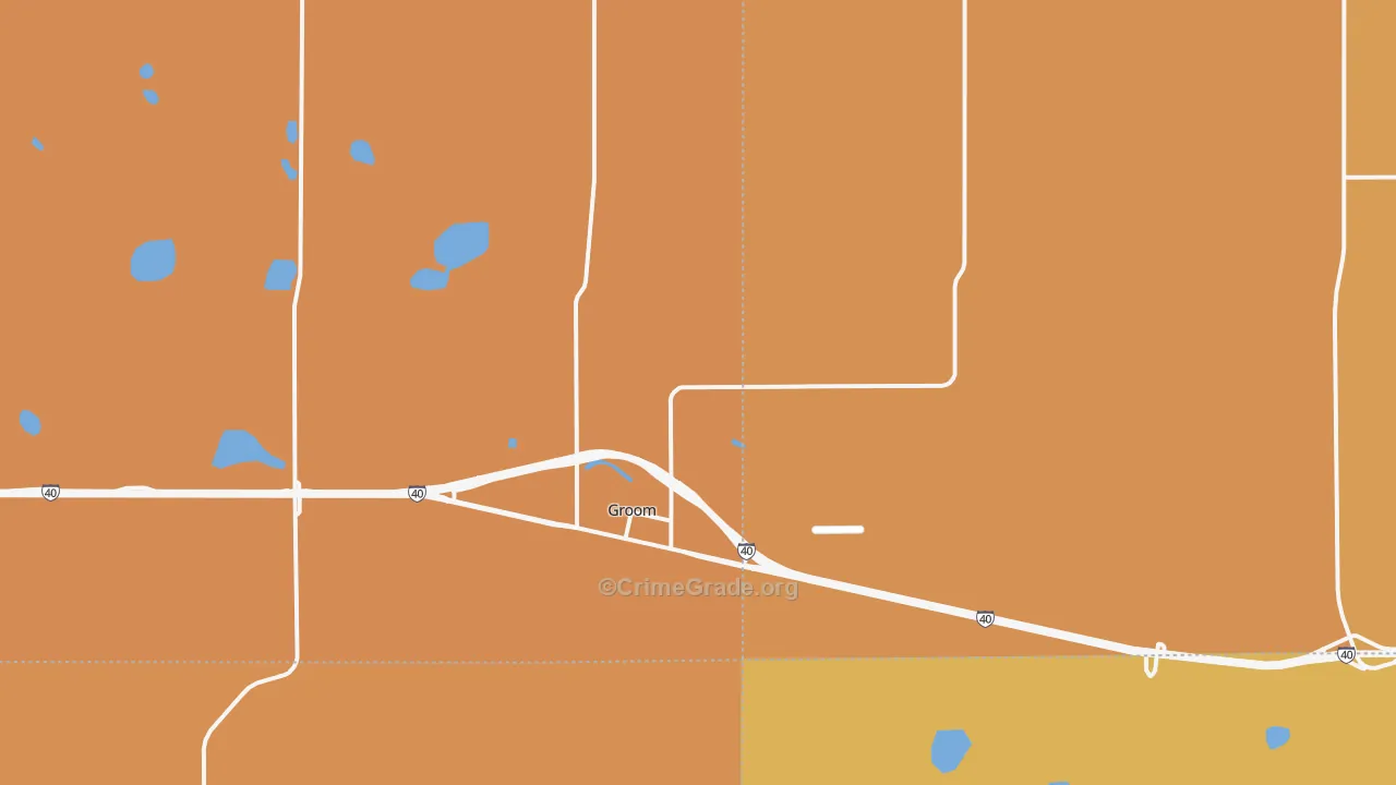Groom, TX Map of Assault Rates