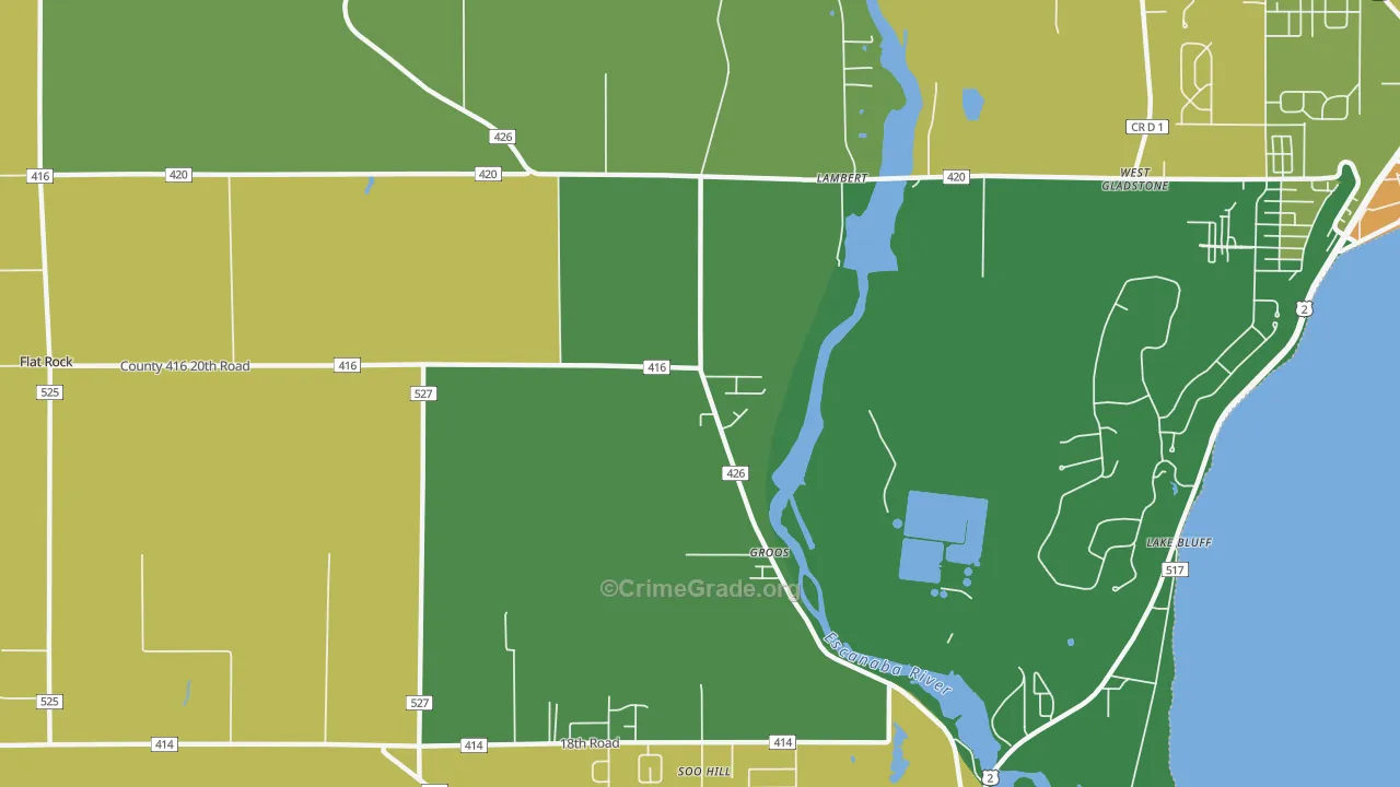 Groos, MI Map of Assault Rates