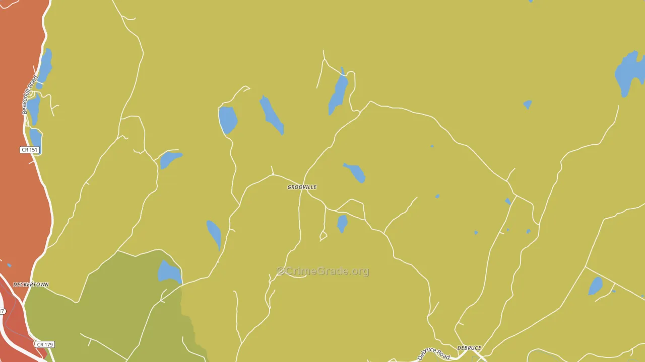 Grooville, NY Map of Assault Rates