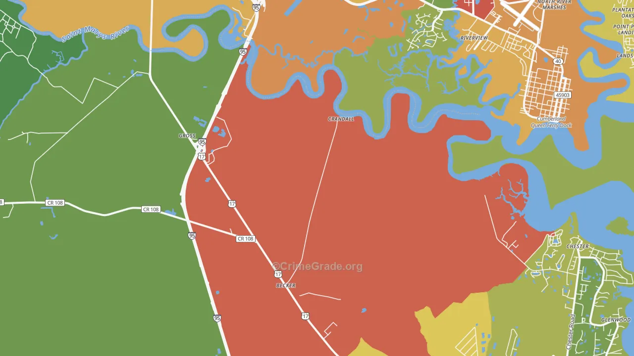 Gross, FL Map of Assault Rates