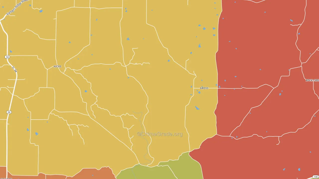 Gross, IL Map of Assault Rates