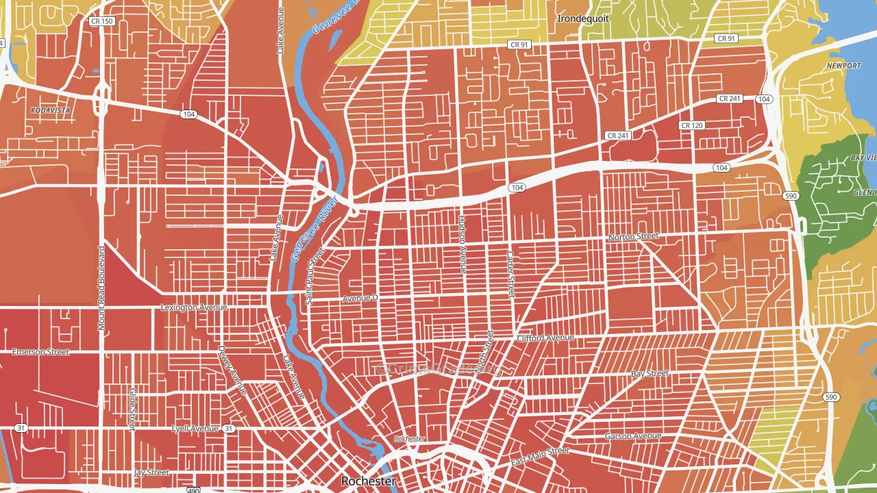 Group 14621, Rochester, NY Map of Assault Rates