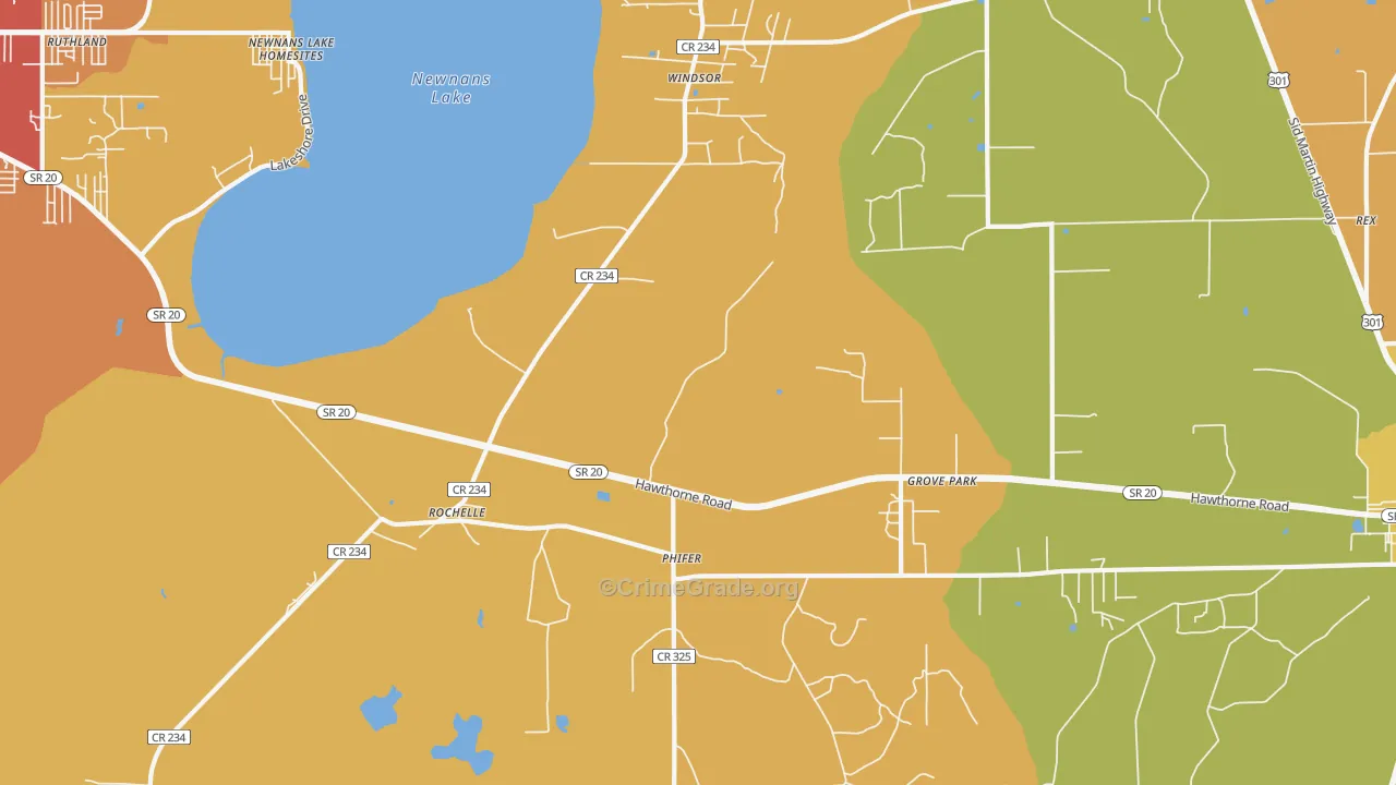 Grove Park, FL Map of Assault Rates