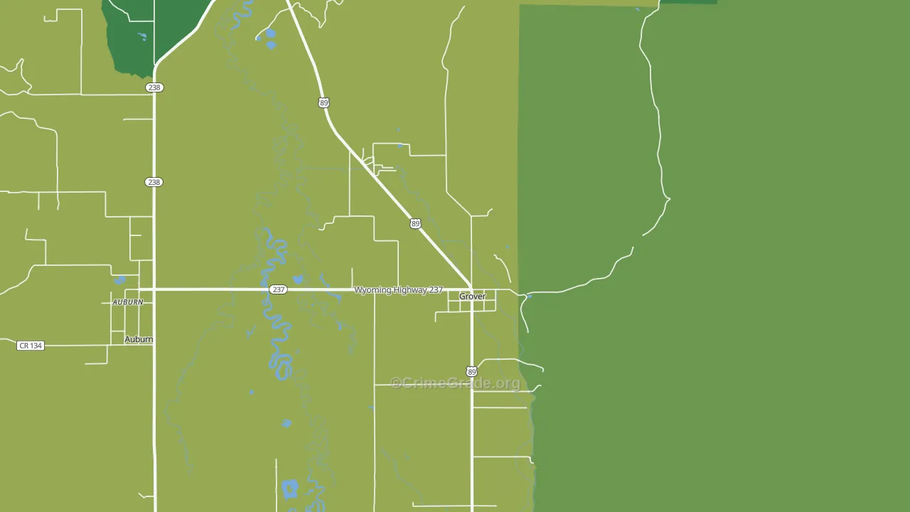Grover, WY Map of Assault Rates